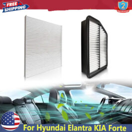 Carbonized Cabin + Car Engine Air Filter For Hyundai Elantra 2012~2016 For KIA Forte 2014~2018 2Pcs Set Odor Eliminating AF6166