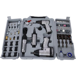 Air Tools & Accessories Kit, 71 Pieces, Impact Wrenches, Air Ratchets, Die Grinders, Air Hammers, Hose Fittings, Storage Boxes