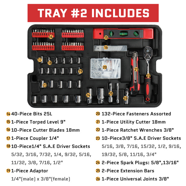 599 Tool Pieces With 21v Drill Tool Set - Image 4