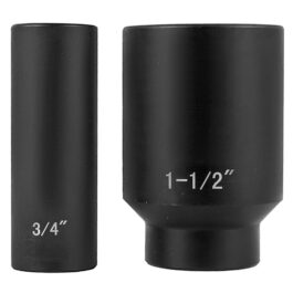 VEVOR Impact Socket Set 19 Piece Impact Sockets, Deep Socket, 6-Point Sockets, Rugged Construction, Cr-V,  With A Storage Cage