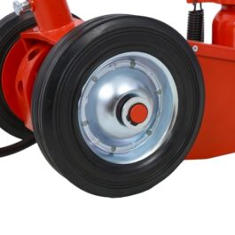 22 Ton Hydraulic Floor Jack Air-Operated Axle Bottle Jack With  4  Extension Saddle Set Built-in Wheels, Red