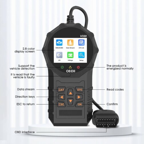 Automotive OBD2 Scanner OBD Code Reader Car Check Engine Fault Diagnostic Tool - Image 9