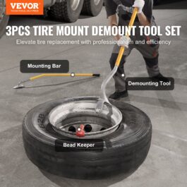 VEVOR Truck Tire Changer Mount Demount 22.5-24.5 In Radial Bias Ply Tubeless Tire
