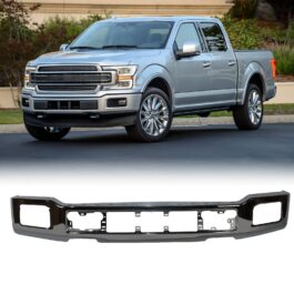 Premium Chrome Front Bumper For 2018-2020 Ford F-150 W Fog Light Holes