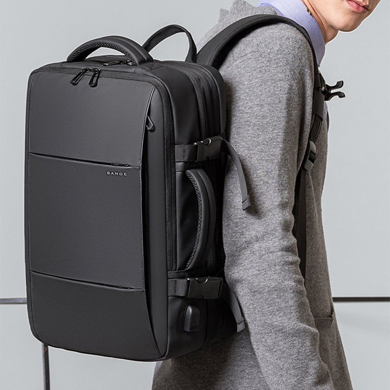 Foldable Large Capacity Business Backpack Men's Travel Bag Waterproof Backpack - Image 3