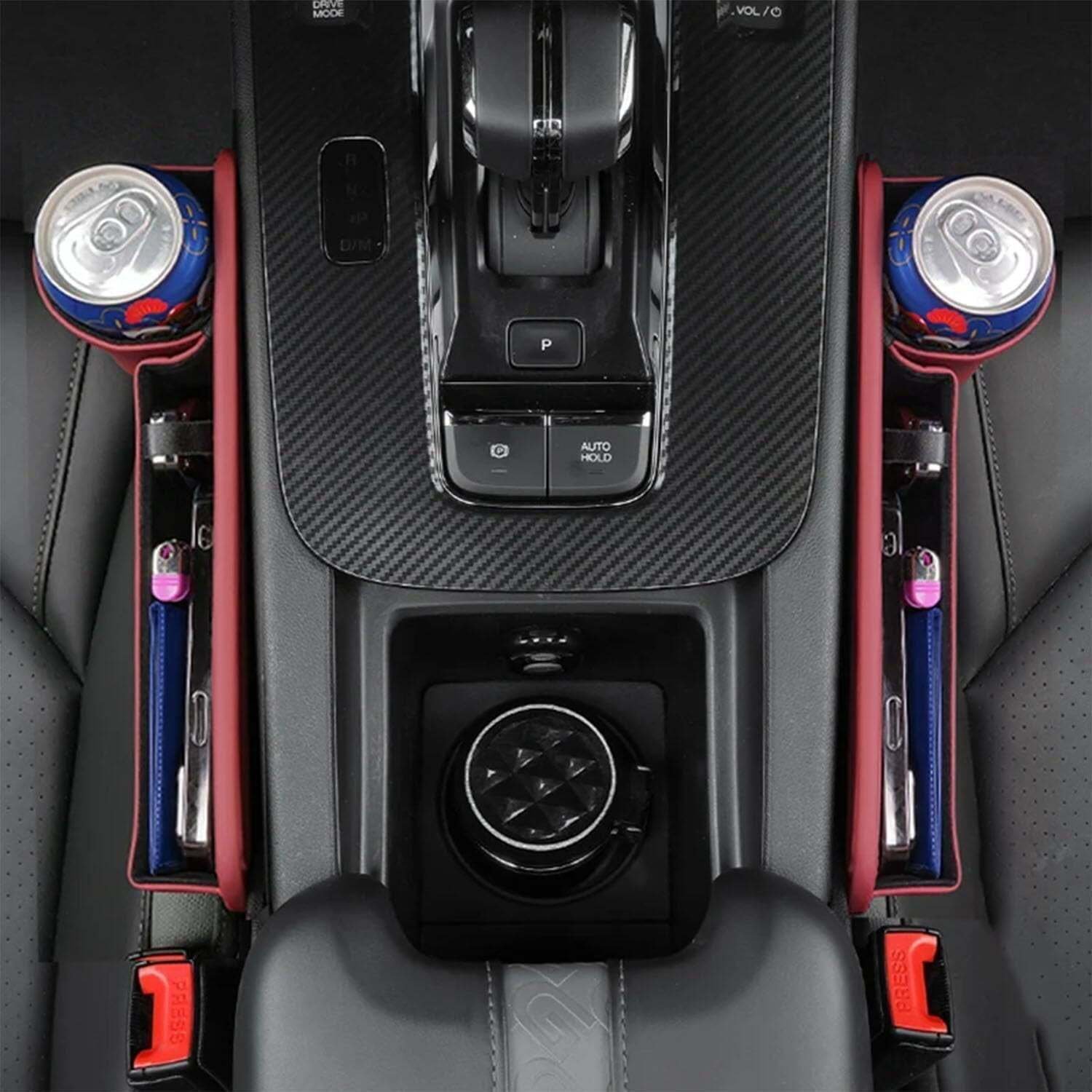 Car Seat Storage Box With Cup Holder, Seat Gap Storage Box, Cup Holder Gap Bag For Car, Adjustable Car Seat Storage Box - Image 7