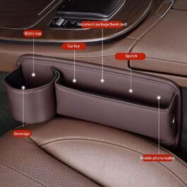 Car Seat Storage Box With Cup Holder, Seat Gap Storage Box, Cup Holder Gap Bag For Car, Adjustable Car Seat Storage Box