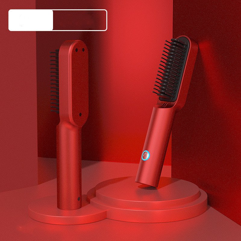 Portable Hot Air Comb Professional Hair Dryer Brush 2 In1 Mini Hair Straightener Curler - Image 6