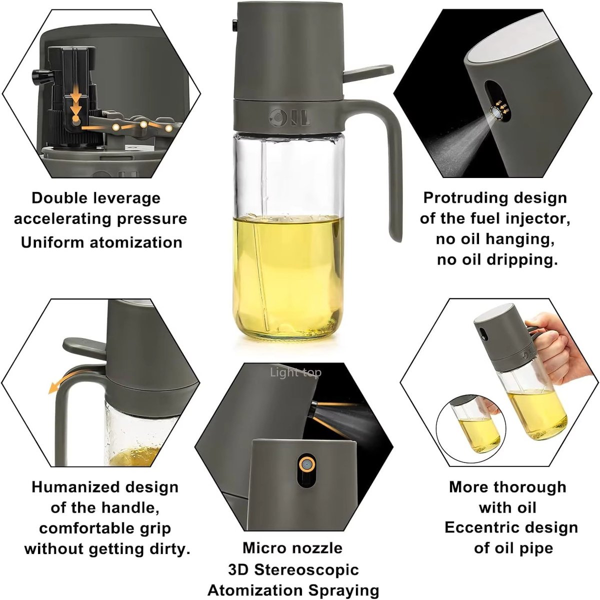 Oil Sprayer Bottle Olive Oil Sprayer Dispenser Mister Spray - Image 5
