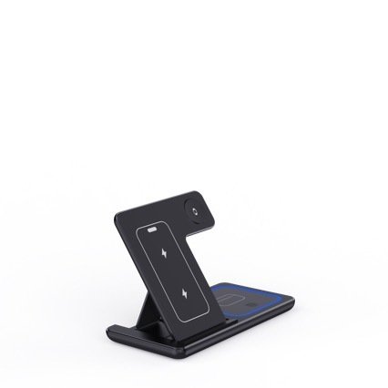 15W 3 In 1 LED Fast Wireless Charger Stand Foldable Charging Station - Image 6