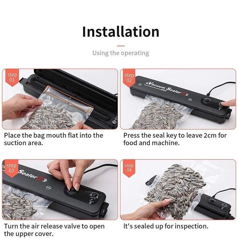 Vacuum Food Sealer Automatic Manual Sealer Dry Wet Pack Machine With 60 Bags - Image 8