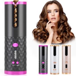 Rechargeable Automatic Hair Curler Women Portable Hair Curling Iron Ceramic Curly Rotating Curling Wave Styer