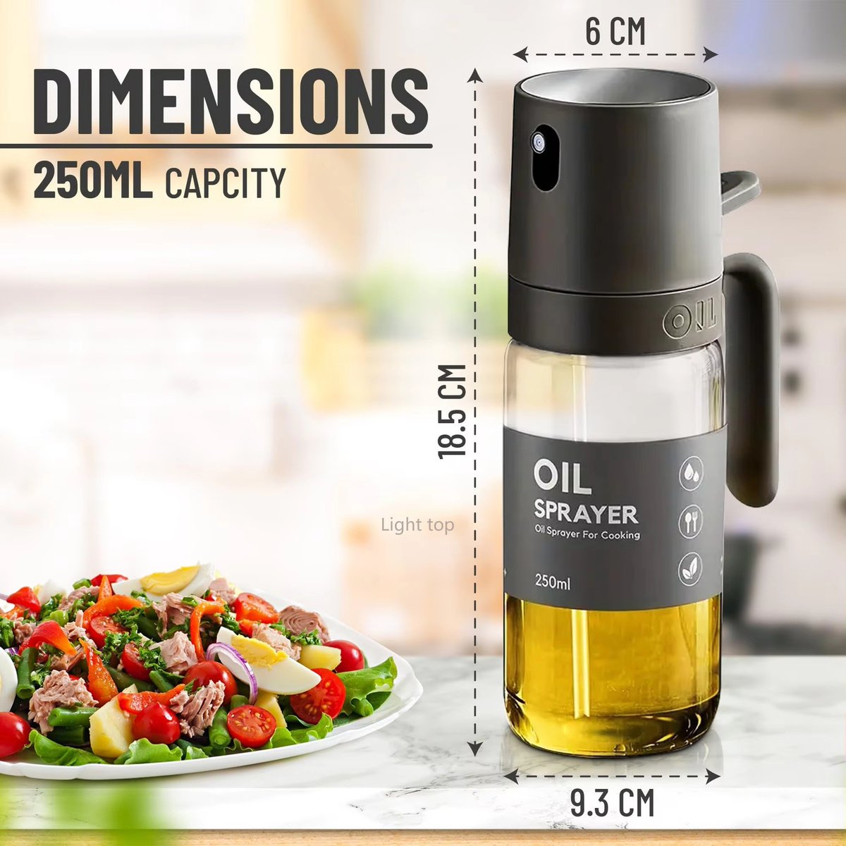 Oil Sprayer Bottle Olive Oil Sprayer Dispenser Mister Spray - Image 3
