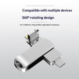 4-in-1 Phone USB Flash Drive Dual use For Both Phones And Computers